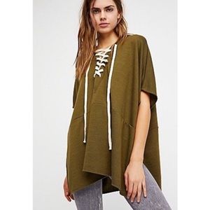 Free People Power Play Hooded Poncho